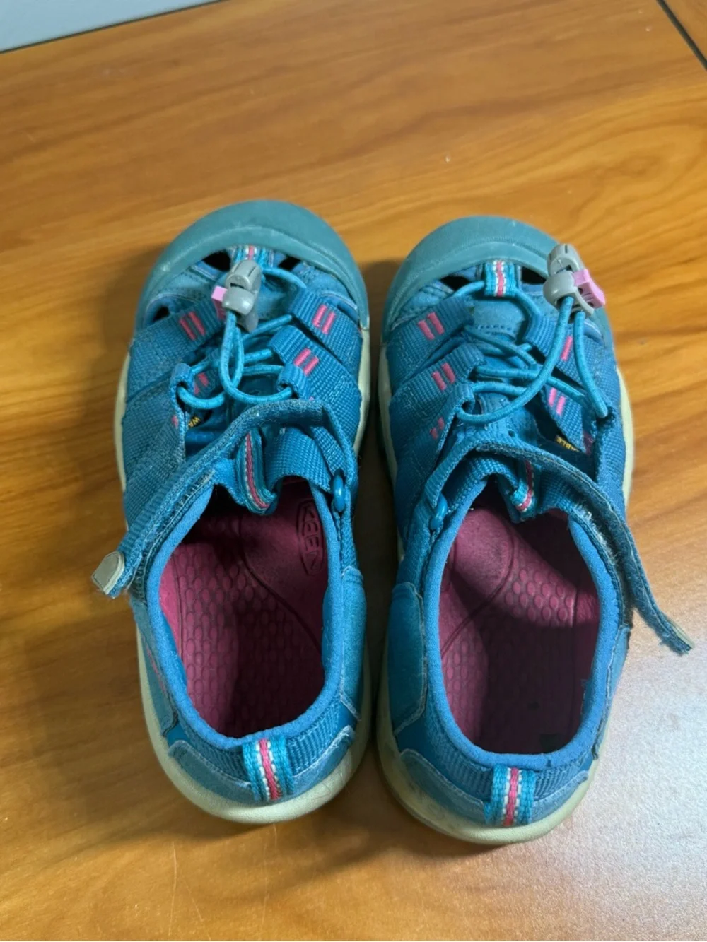 Keen‎ Kids Newport H2 Water Sandal Shoe Turquoise Blue Pink Bungee Vacation K1